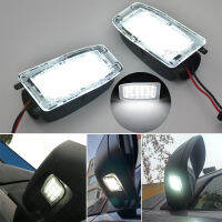 2x ไม่มีข้อผิดพลาด LED สีขาวภายใต้กระจกมองหลังกระจก Puddle Light สำหรับ Land Rover Discovery Freelander LR2 3 4 Range Rover Sport L322