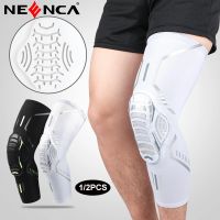 NEENCA 1/2PCS เข่า Pad EVA เบาะ Crashproof การบีบอัดขาแขนเข่าวงเล็บ Soft Shin Guard สำหรับบาสเกตบอลวอลเลย์บอลฟุตบอลกีฬา