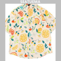 SEATUEMA เสื้อขยี้ใบ เสื้อสงกรานต์ เสื้อฮาวาย เสื้อลายดอก ผ้าCotton สีสันสดใส รุ่น