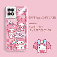 Sanrio เคสโทรศัพท์แบบใสไล่ระดับสีสำหรับ Realme 8i 7i C2 C2S C17 C21 C21Y C31 C35 Narzo 50 50A Prime Case ใสความคิดสร้างสรรค์เลนส์ป้องกันฝาหลังอ่อน