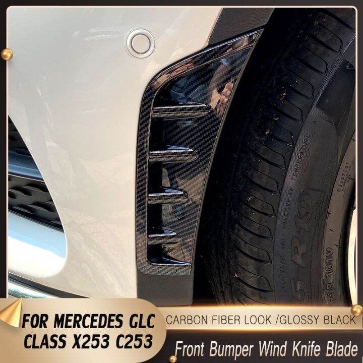 TZIUSFAC Frontspoiler Für Mercedes GLC 2020-2023 - Carbon Optik Mit Windmesser