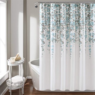 【CW】♚  Weeping Shower Curtain Floral Blossoms Vine Garden Fabric