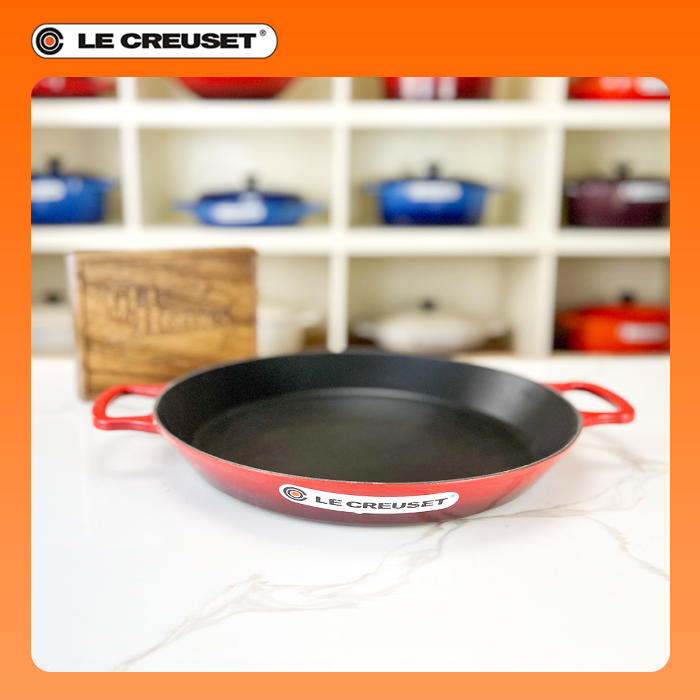 Le Creuset Authentic Enamelled Cast Paella Pan 34cm/3.1L(Cerise