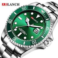 New Fashion ARLANCH Mens Quartz Watches Stainless Steel Watch Waterproof Luminous Watch Relogio Masculino