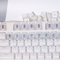 Handmade Mahjong Keycaps OEM R4 Profile Keycap for Cherry MX Switches Mechanical Keyboard RGB Translucent Resin Keycap