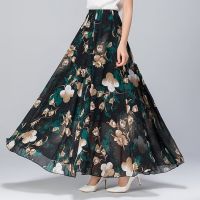 【CC】♦◘▦  New Floral Skirt Waist Pleated Beach