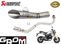 ท่อhonda grom125 ท่อakrapovic hp เทา จีรอม125 ท่ออาคาเฮชพี พร้อมคอท่อตรงรุ่น อุปกรณ์ครบพร้อมติดตั้ง เสียงแน่น ทุ้ม ดุ สไตล์บิ๊กไบค์ อัตราเร่งดีขึ้