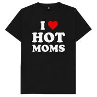 เสื้อยืดโอเวอร์ไซส์เสื้อยืด พิมพ์ลาย I Love Hot Moms สไตล์วินเทจ สําหรับผู้ชาย S-5XL