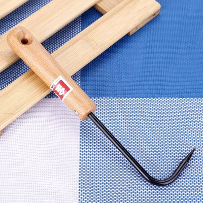 Disu Comfortable Gardening Handle Sturdy Tools Bonsai Hook Root with Manganese Wooden