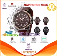 iRemax NAVIFORCE 9056 Male นาฬิกาควอตซ์สำหรับบุรุษ สายหนังกันน้ำ3ATM