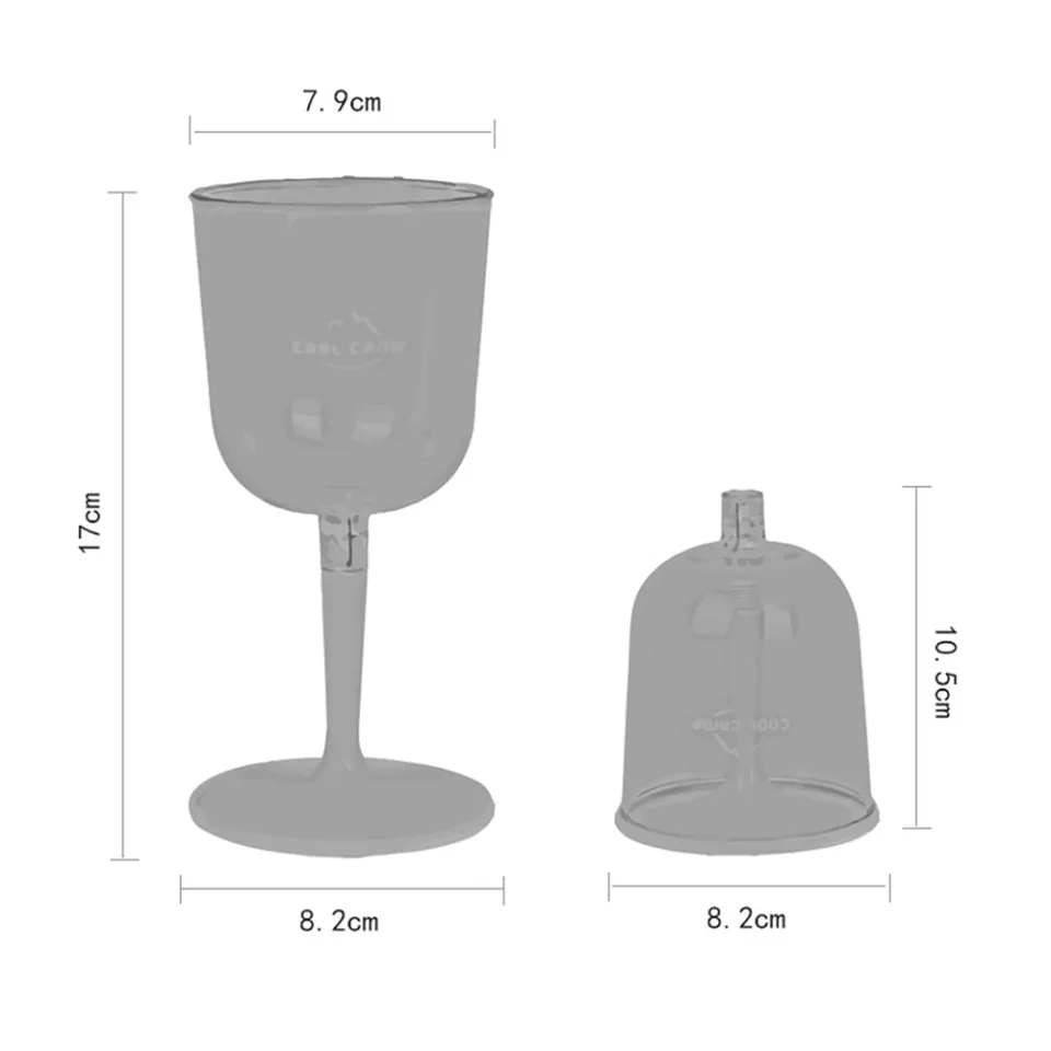 Resin Collapsible Wine Glass Portable Detachable Plastic Wine Glasses Fall  Resistance Shatterproof Reusable for Camping Outdoor