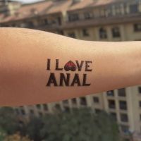 I Love Anal - Cuckold Temporary Tattoo Fetish for Hotwife cuckold Stickers