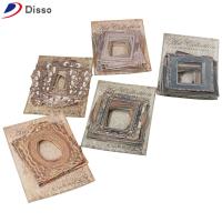 DISSO 150PCS หลากสี สติกเกอร์ติดผนัง กระดาษคราฟท์ สติ๊กเกอร์วินเทจ อุปกรณ์ทำสมุดภาพ สติ๊กเกอร์ลายลูกไม้ ดีไอวาย