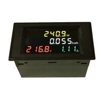 AC Voltmeter Ammeter Power Energy Meter 0.01-100A HD Color Screen 180 Degrees LED