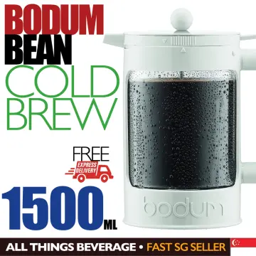 Bodum BEAN Iced Coffee Maker, Cold Brew Coffee Maker, 1.5 L, 51oz, White 