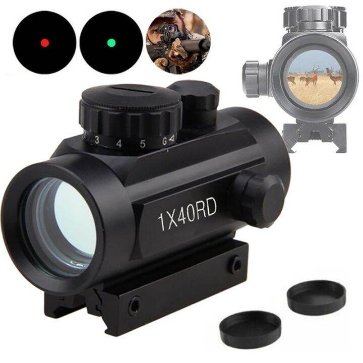 【LF】 1x40 holográfica red dot sight airsoft vermelho verde dot sight