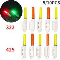 [HOT LIAXLLWISAAZH 534] 5/10Pcs ตกปลาอิเล็กทรอนิกส์ Rod Luminous Stick Light LED ที่ถอดออกได้กันน้ำ Float Tackle Night Rock Fishing Tackle 322/425