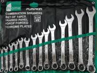 PUMPKIN HOME - ชุดประแจแหวนข้าง ปากตายข้าง14 ตัว/ชุด(8-24 mm)PUMPKIN COMBINATION SPANNERS SET OF 14 PCS 8-24 mm.