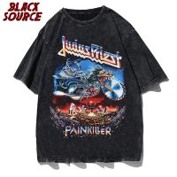 Men T-shirt Metal Punk Band Judas Priest Painkiller Short Sleeve Streetwear Harajuku Cal Plus Size Cotton Tops Y2k Clothing