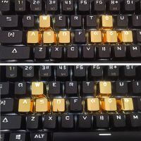 8ชิ้นแป้นพิมพ์โลหะ Wasd Arrow คีย์โลหะผสมสังกะสี Backlit Key Cap สำหรับเชอร์รี่สวิตช์ Mx คีย์บอร์ดแบบกลไกโปรไฟล์ Oem