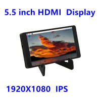 ใหม่5.5นิ้วราสเบอร์รี่ Pi HDMI คอมพิวเตอร์รองจอ LCD 1920*1080 HDMI จอภาพพร้อมเคส