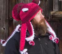 8 colors Knit Octopus Hats Beard Hand Weave Wool Christmas Cosplay Party Funny Tricky Headwear Warm Winter Men Hat Bonnet