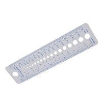 【CW】 16x4cm Plastic Knitting Needle Gauge Inch Rulers Sewing Accessories Weaving