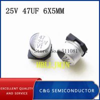 100PCS  25V 47uF 6*5 MM SMD Aluminum electrolytic capacitors 6X5MM WATTY Electronics