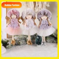 BUBBLE FASHION ตุ๊กตานางฟ้าสาว จี้ห้อยคริสต์มาส ตุ๊กตาผ้าพลัฌ หลากสี เครื่องประดับแบบห้อย ของขวัญสำหรับเด็ก ดีไอวาย ตกแต่งต้นคริสต์มาส