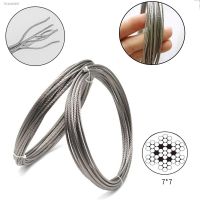 ₪▫ 1/10Meters 304 Stainless Steel Wire Rope 7x7 Diameter 0.5/0.6/0.8/1/1.2/1.5/1.8/2/2.5/3/4mm Cable Line Clothesline Rustproof