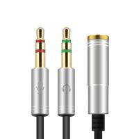 Audio Cable 3.5mm Jack Male To Female Connector Splitter Mic Aux Extension Cable 0.3M Headphone Adapter for Computer Microphone Headphones Accessories