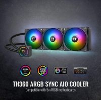 ชุดระบายความร้อนซีพียู Thermaltake CPU Liquid Cooler AIO TH360 ARGB Sync Black