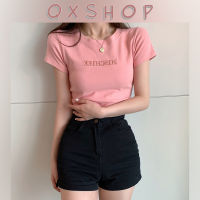 QXshop ?✨ มาจ้าสาว เสื้อครอบ คอกลมแขนสั้น สกรีนลายตัวอักษรภาษาอังกฤษตรงกลาง น่ารักสดใสมากๆเลยน๊าาาาสาวๆ ต้องซื้อแล้ว?