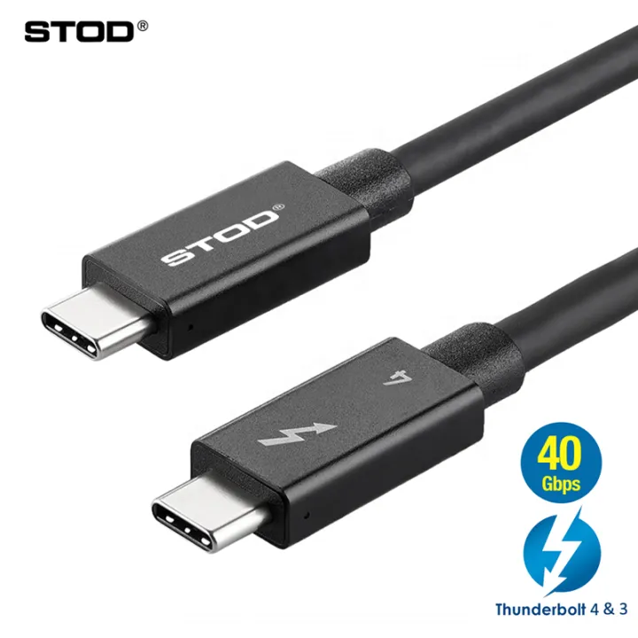 Thunderbolt 4 Cable 40gbps Type C Display 4K 60Hz 8K Video HDMI PD 100W Custom Logo OEM USBC Long Short Wire USB C Thunderbolt 3 Cord For Imac Mac Thunderbolt3 Dock Egpu SSD Docking Station Pcie Samsu