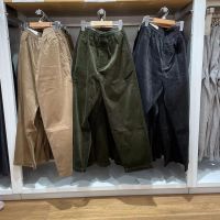 Pure Yuan! Japan Original Uniqlo Autumn and Winter Mens Elastic Waist Loose Thickened Corduroy Straight Casual Pants Trendy