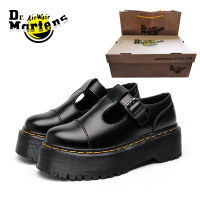 Dr.Martens ผู้หญิงแพลตฟอร์มแมรี่เจนรองเท้าโลลิต้าผู้หญิงส้นหนารองเท้าหนังสไตล์อังกฤษสาวรอบนิ้วเท้ารองเท้านักเรียน