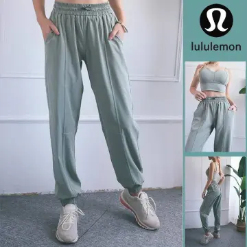 Lululemon Loose Cropped Trousers New Quick Dry Sports Pants Women  Comfortable Sunscreen Casual Pants Wide Foot Fitness Pants