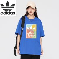 Frederic Adidas ของแท้ เสื้อยืดลําลอง ผ้าฝ้ายถัก 100% แขนสั้น พิมพ์ลาย แฟชั่น สําหรับทุกเพศ