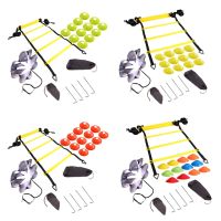 Soccer Football Speed Rungs Agility Ladder Footwork Training &amp; Resistance Parachute Agility Training Set for Running Training Training Equipment