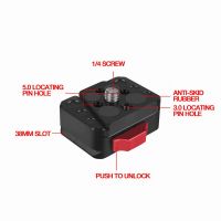 ’【‘【；=- DSLR Mini V-Lock Mount Quick Release Plate Clamp For Gopro 11 Camera Tripod Adapter Mount Board Quick Switch Kit Accessories