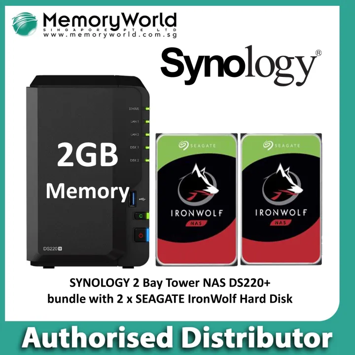 SYNOLOGY Authorised Distributor] SYNOLOGY DS220+ 2 Bay DiskStation
