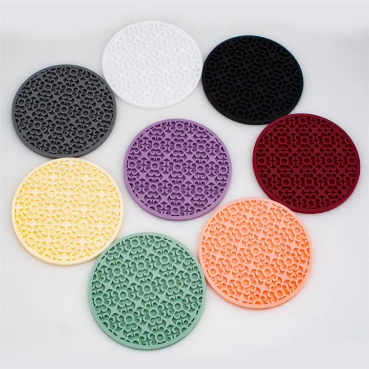 26g-round-heat-resistant-silicone-mat-drink-cup-coasters-non-slip-pot-holder-table-placemat-kitchen-accessories