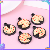 ? JCTTTY ? 1ชุด dollhouse Miniature Fruit Pizza PLATE et KITCHEN Resin set KIDS Gift