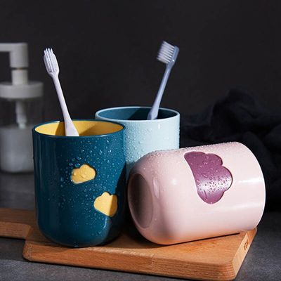 Cloud Pattern Toothbrush Cup Big Mouth Couples Cups Plastic Wash Tooth Mug Great Ideal For Home Gift For Friends