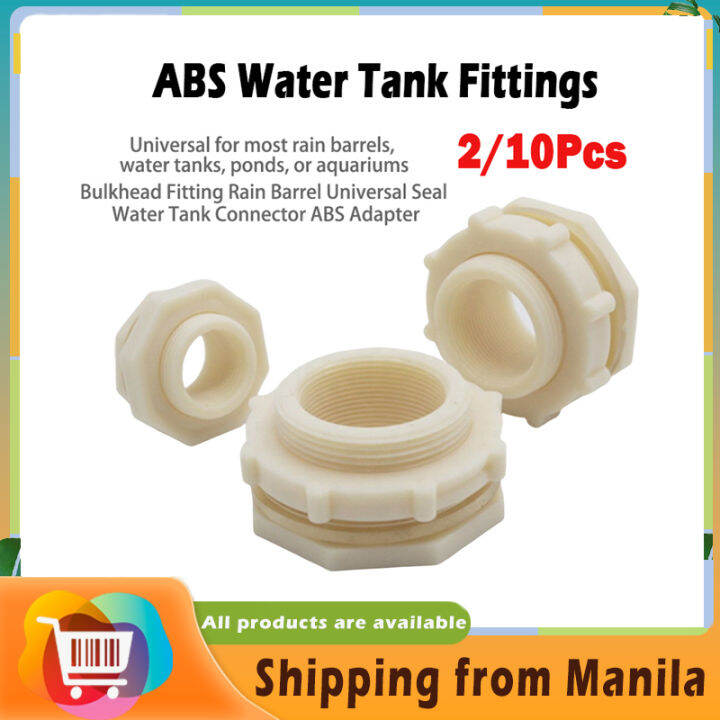 2Pcs ABS water tank fittings 1/2" 3/4" 1" Thread Water Tank Connector