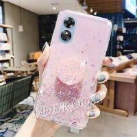 คลังสินค้าพร้อม2023เคสใหม่สำหรับ OPPOA38 OPPO A38 4G กากเพชรส่องแสงเป็นประกายวิบวับดาวฝาหลังอวกาศซอฟต์เคสพร้อมปลอกเซลล์ที่วางโทรศัพท์