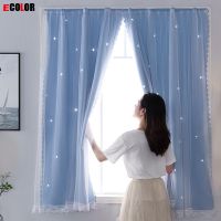 【HOT】✾❣∋ Self-adhesive Window curtain shading bedroom dormitory rental room balcony girl cloth short home decoration goods