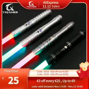 Hot Star wars Jedi Qui-gon Jinn Pixel Lightsaber Smooth Swing Saber With 16  Set Sound Fonts Heavy Dueling Laser Sword Glow Toys - AliExpress