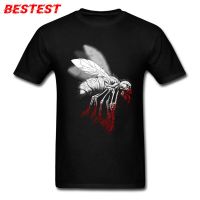 INSECT POLITICS T-shirt Men Tees Skull Fly Summer 100% Cotton O-Neck Youth T Shirt Casual Tops Shirt Fashionable Black TShirt