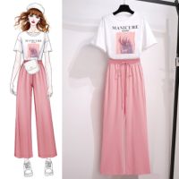 COD DSFGERRTYTRRE ●COSHOP● (2 pcs set) Women cotton korea loose casual suit top pants setwear / baju wanita murah